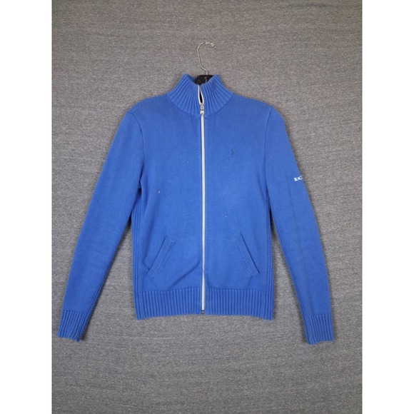 Ralph Lauren Golf Jackets & Blazers - Ralph Lauren Golf Womens Jacket S Blue Full Zip Small Pony Mock Neck Black Rock